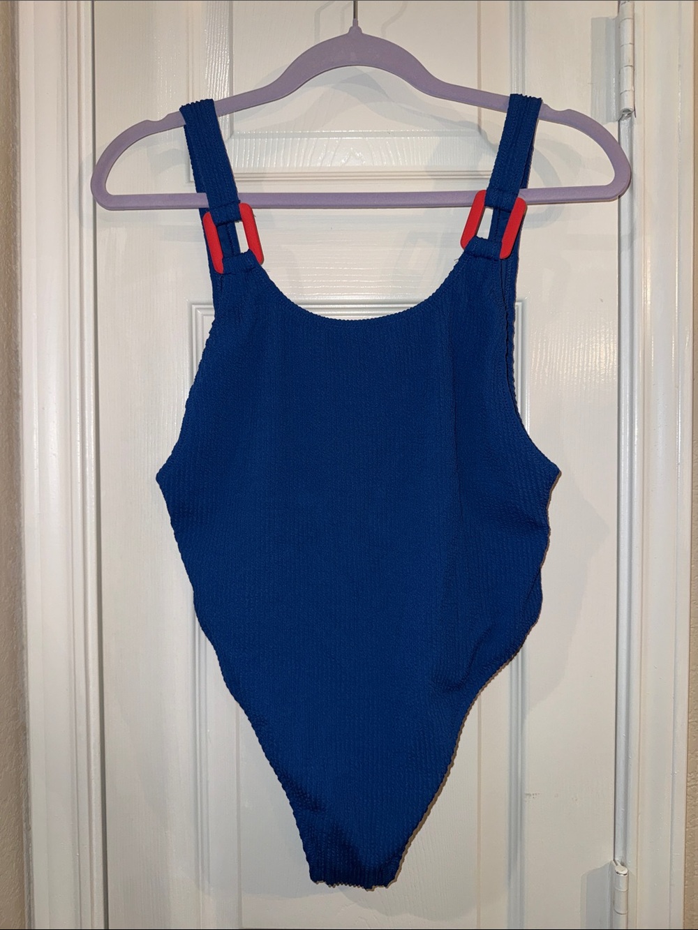 aerie Royal Blue One-Piece Swimsuit with Coral Detail